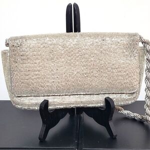 Silver beaded bag